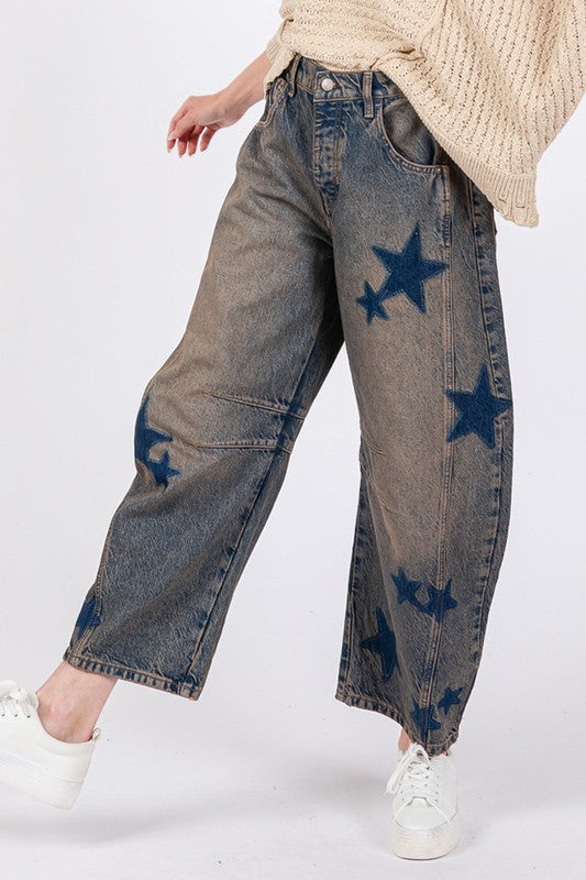 Starry Wide Leg Jeans