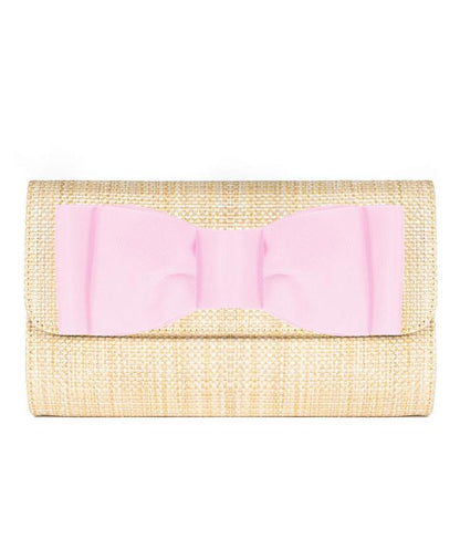 Avery Straw Clutch - Pinch Bow