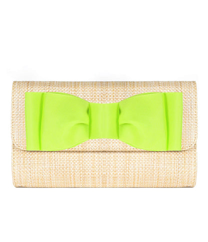 Avery Straw Clutch - Pinch Bow