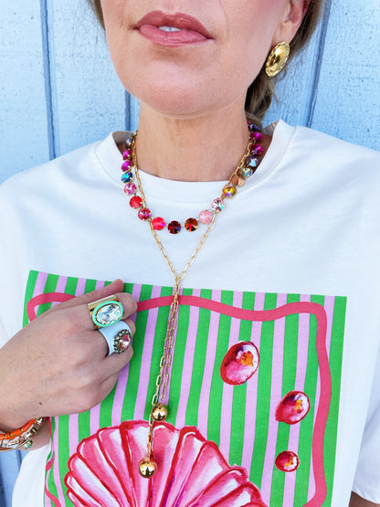 Aubrey Double Gold Ball Necklace