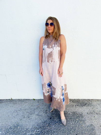 Jenny Dress in Sand Watercolor