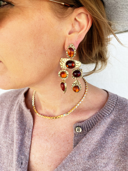 Rocco Earrings Brown