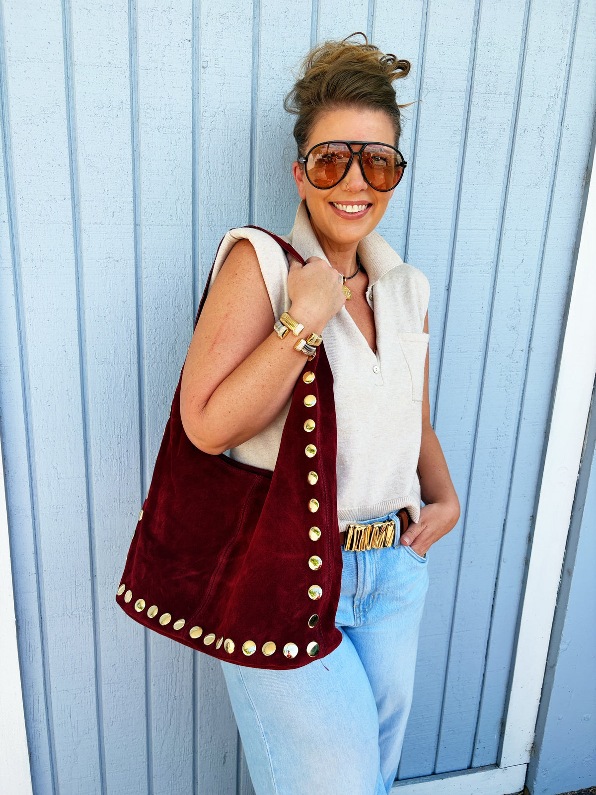 Sherry Suede Bag Red