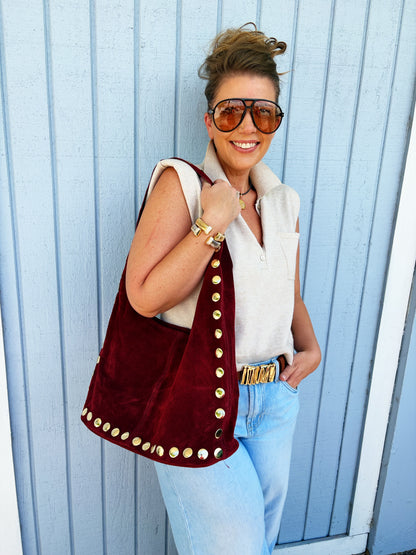 Sherry Suede Bag Red