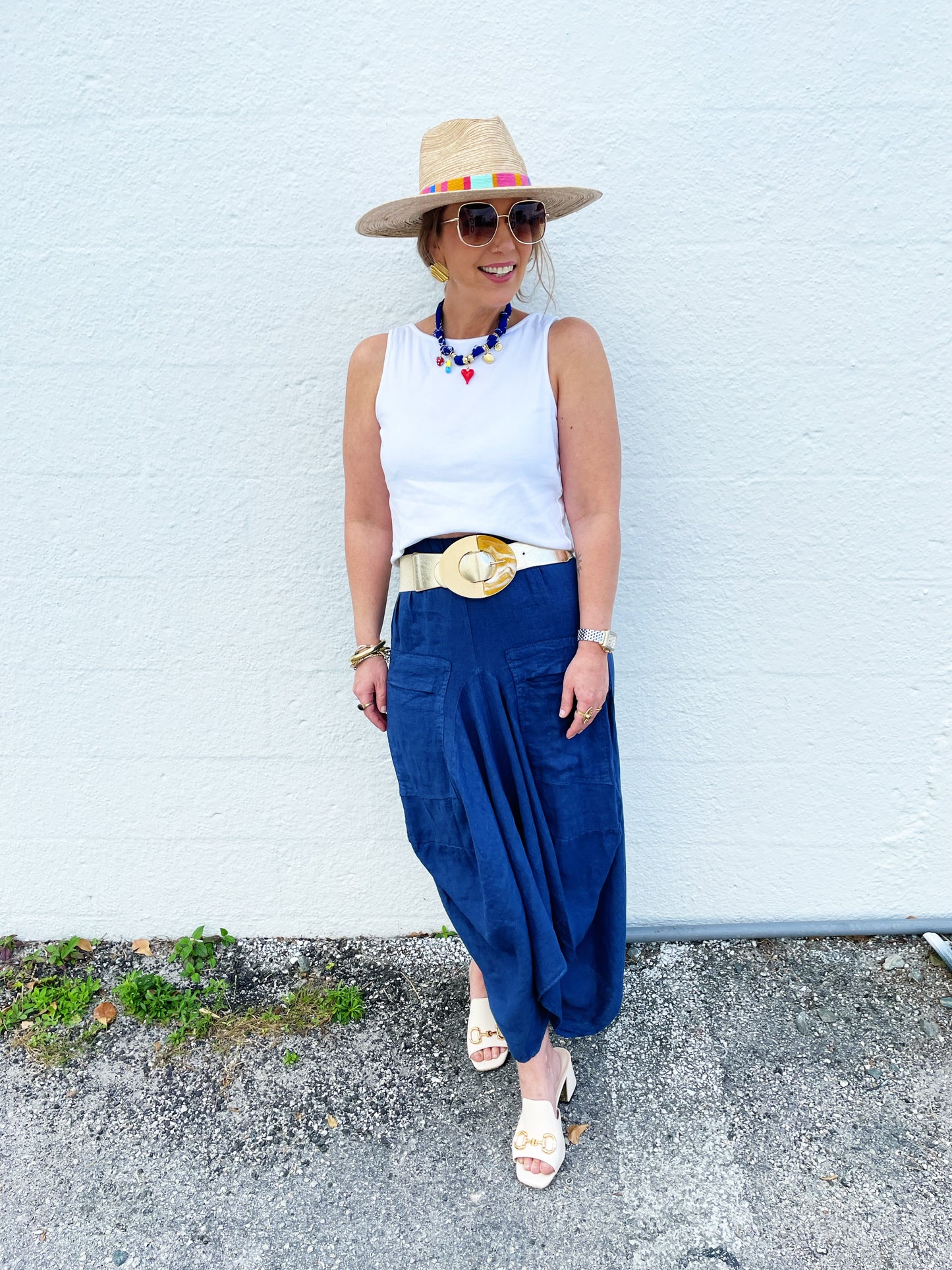 Pawley Skirt in DK Blue