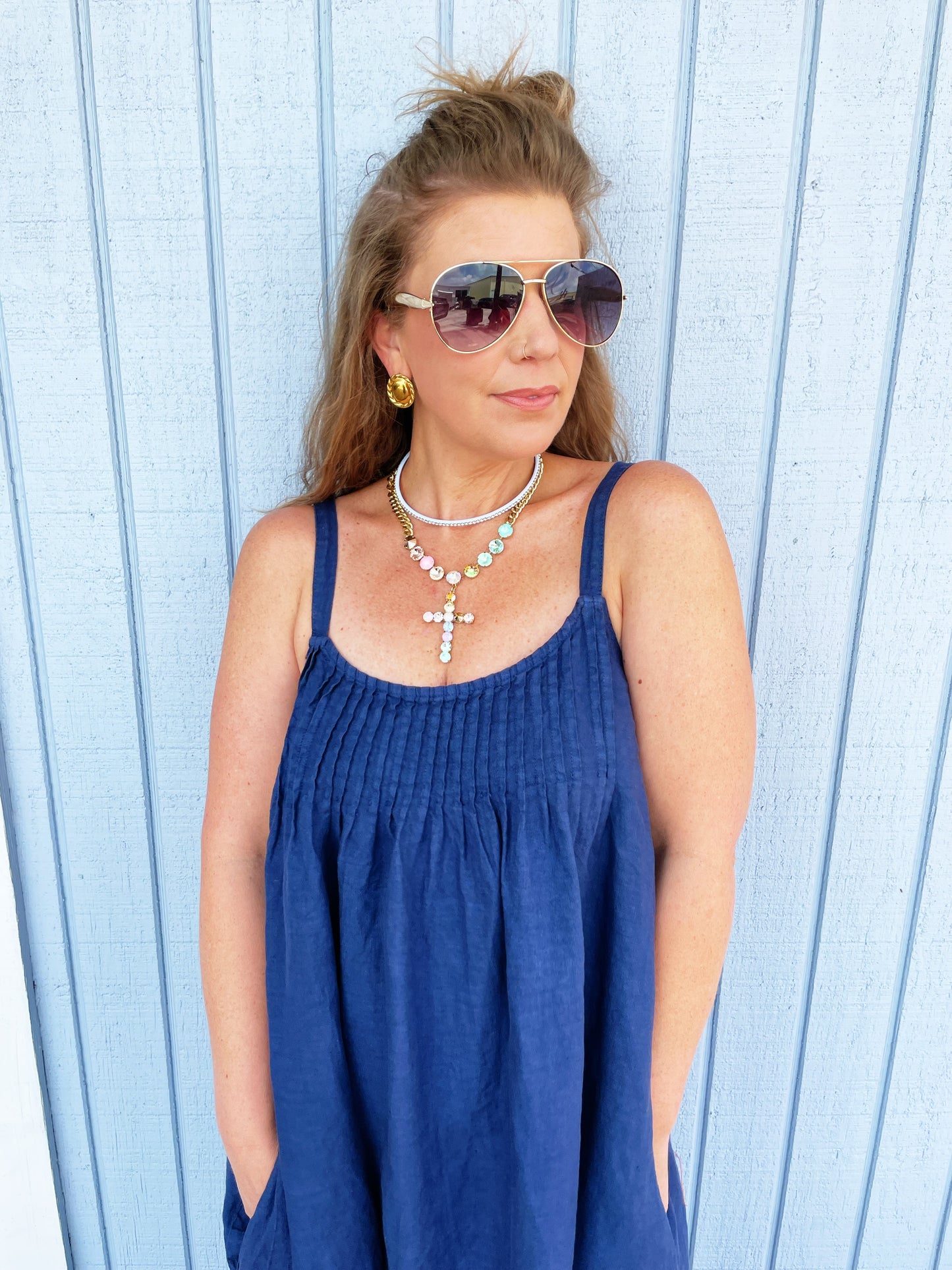 Maya Dress in Navy