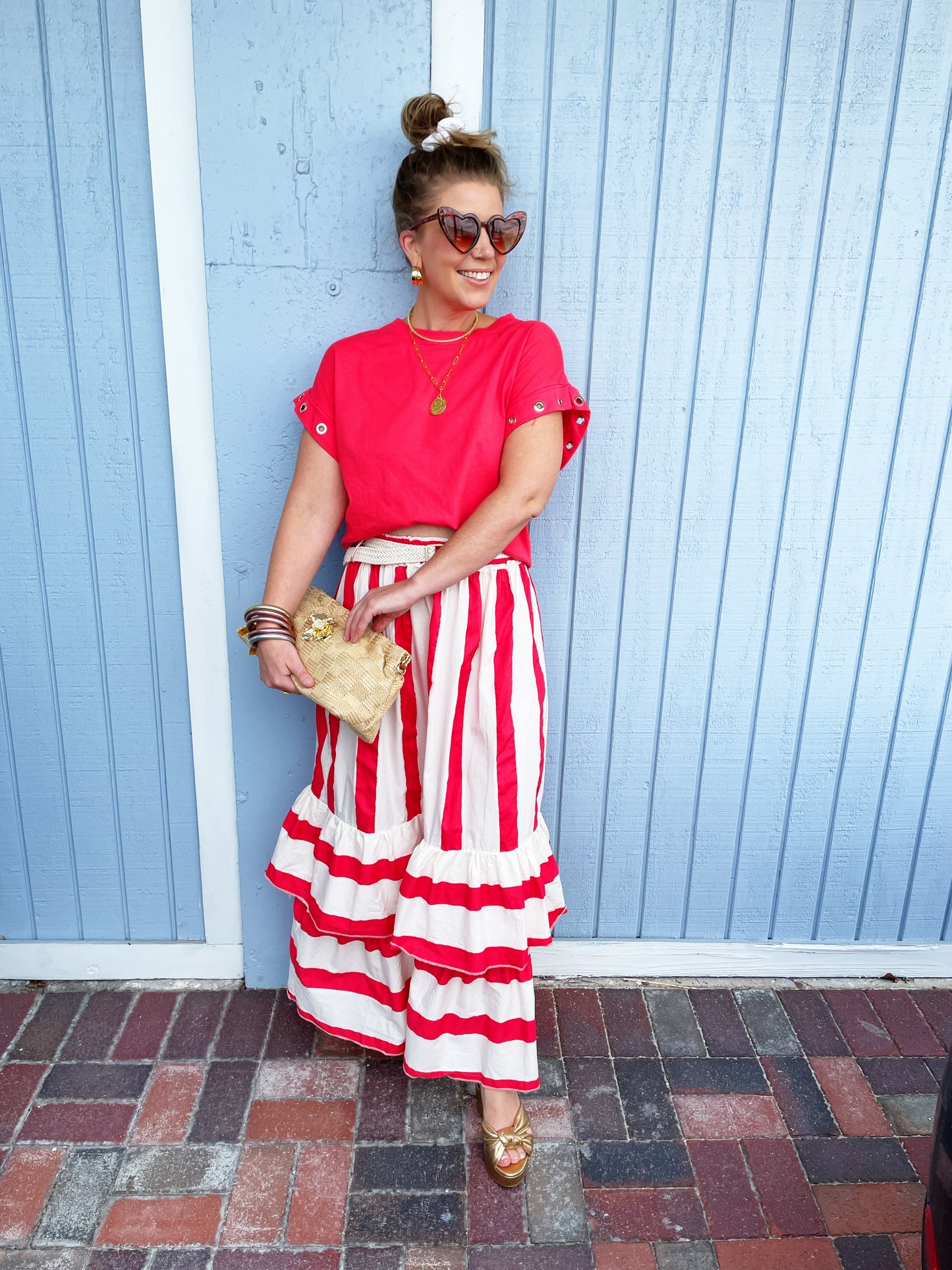 Aubrey Skirt In Stripe