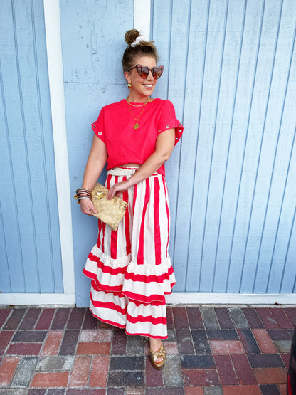 Aubrey Skirt In Stripe