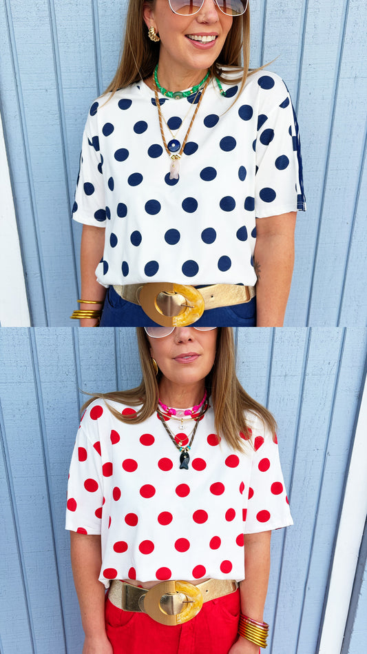 Polka Dot Tee (2 colors)