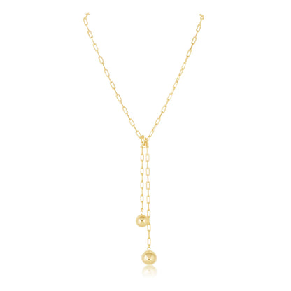 Aubrey Double Gold Ball Necklace
