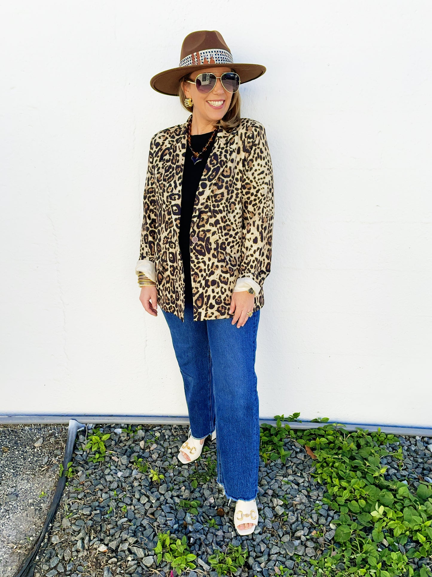 Avery Leopard Blazer