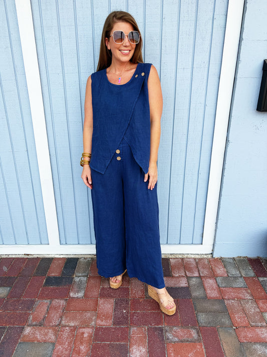 Katie Button Set in Navy