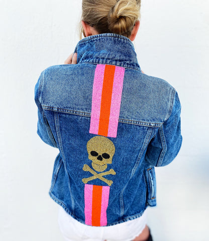 CUSTOM Beaded Denim Jacket