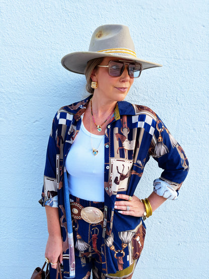 Olivia Top in Navy
