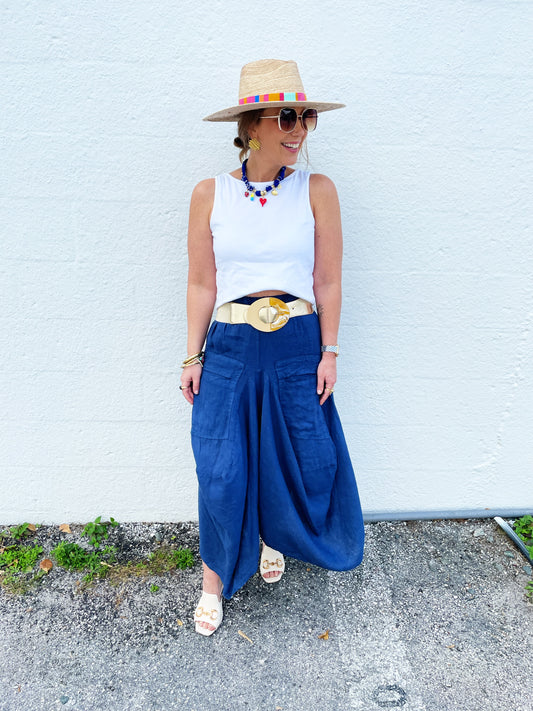 Pawley Skirt in DK Blue