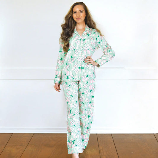 Pickleball Pj Set with Pants & Long Sleeve Top