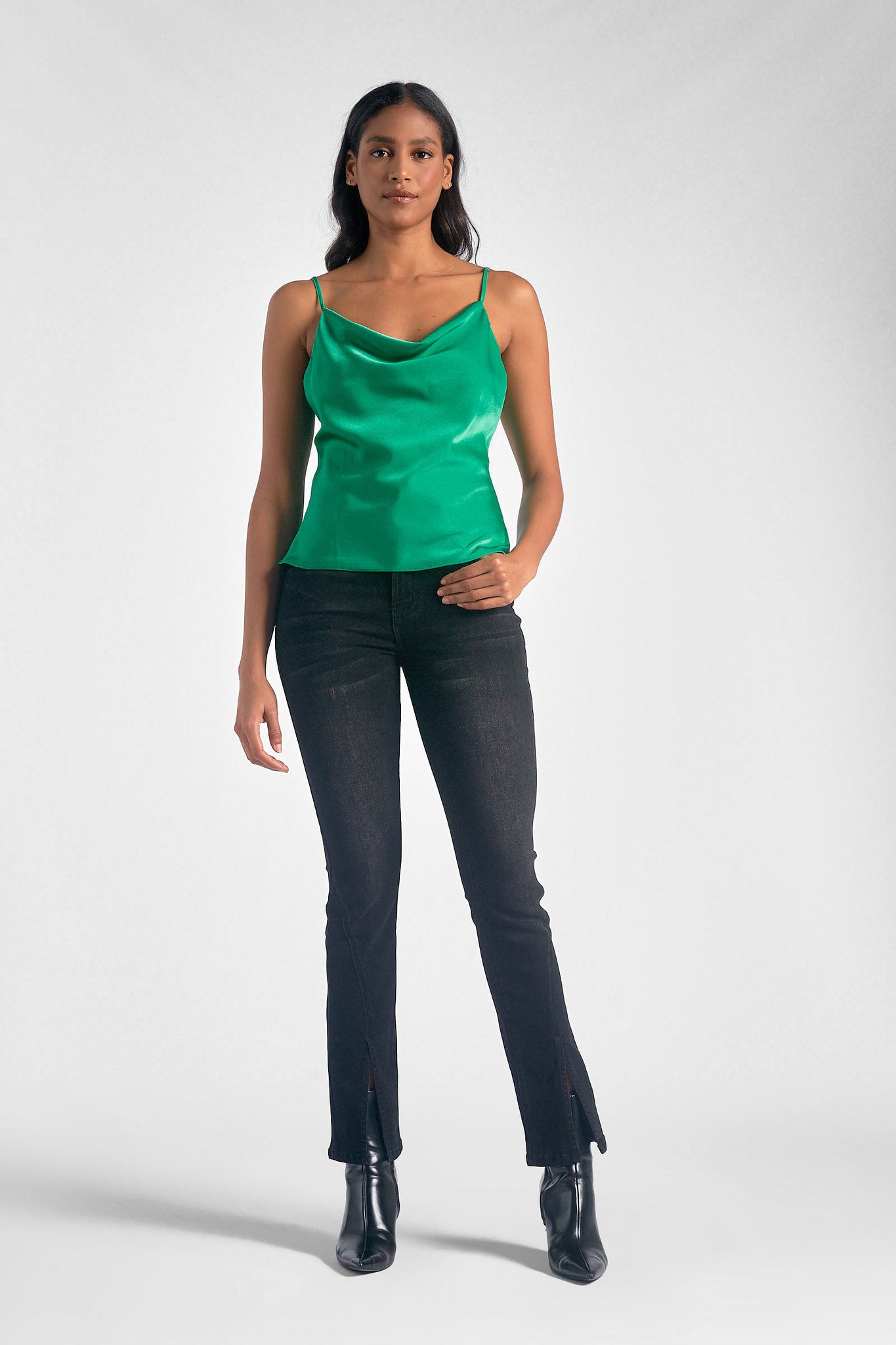 Kelly Satin Scoop Top