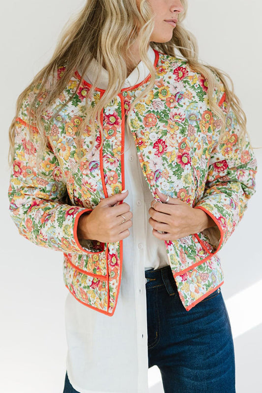 Floral Button Up Long Sleeve Winter Coat PREORDER