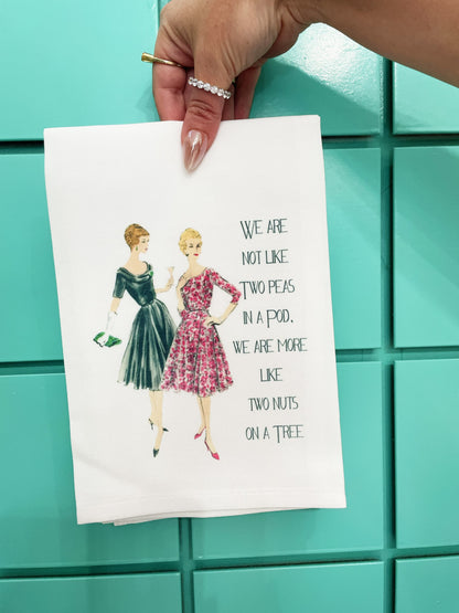Tea Towel - Two Peas In A Pod