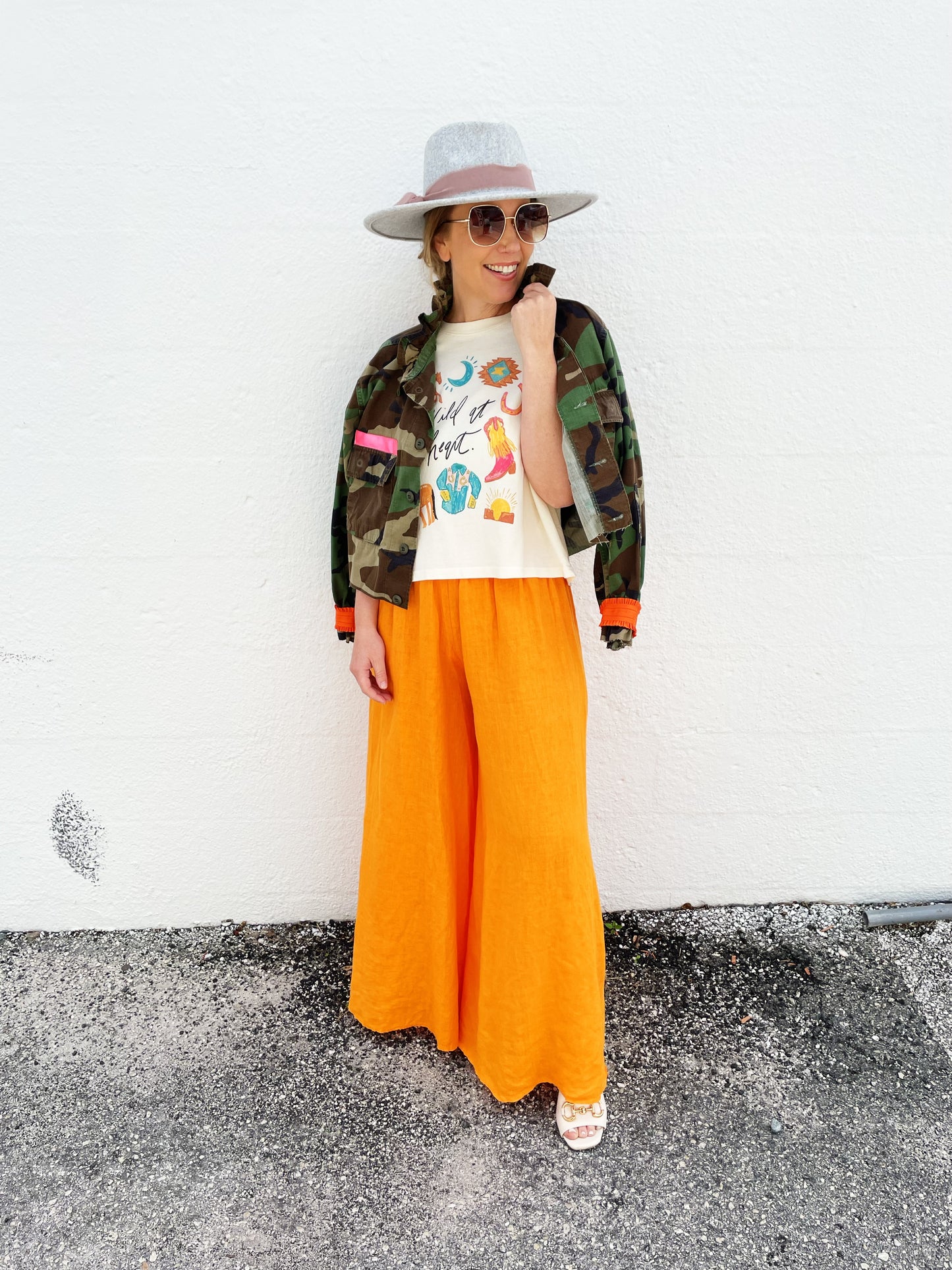 Camo Jacket with Ruffle
