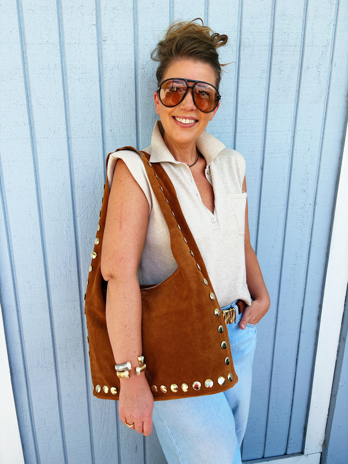 Sherry Suede Bag Camel