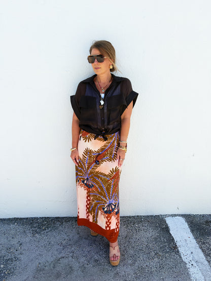 Loni Long Wrap Skirt **2 Prints