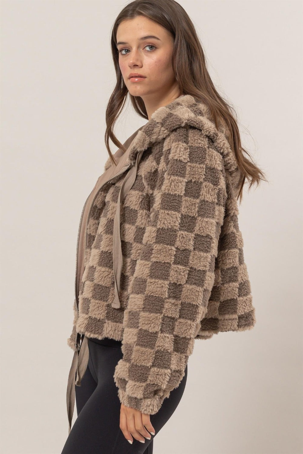 Checkered Hooded Jacket