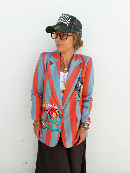 Zebra Striped Blazer