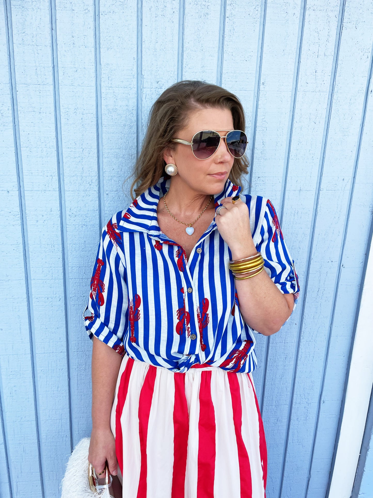 Lobster Blue Top