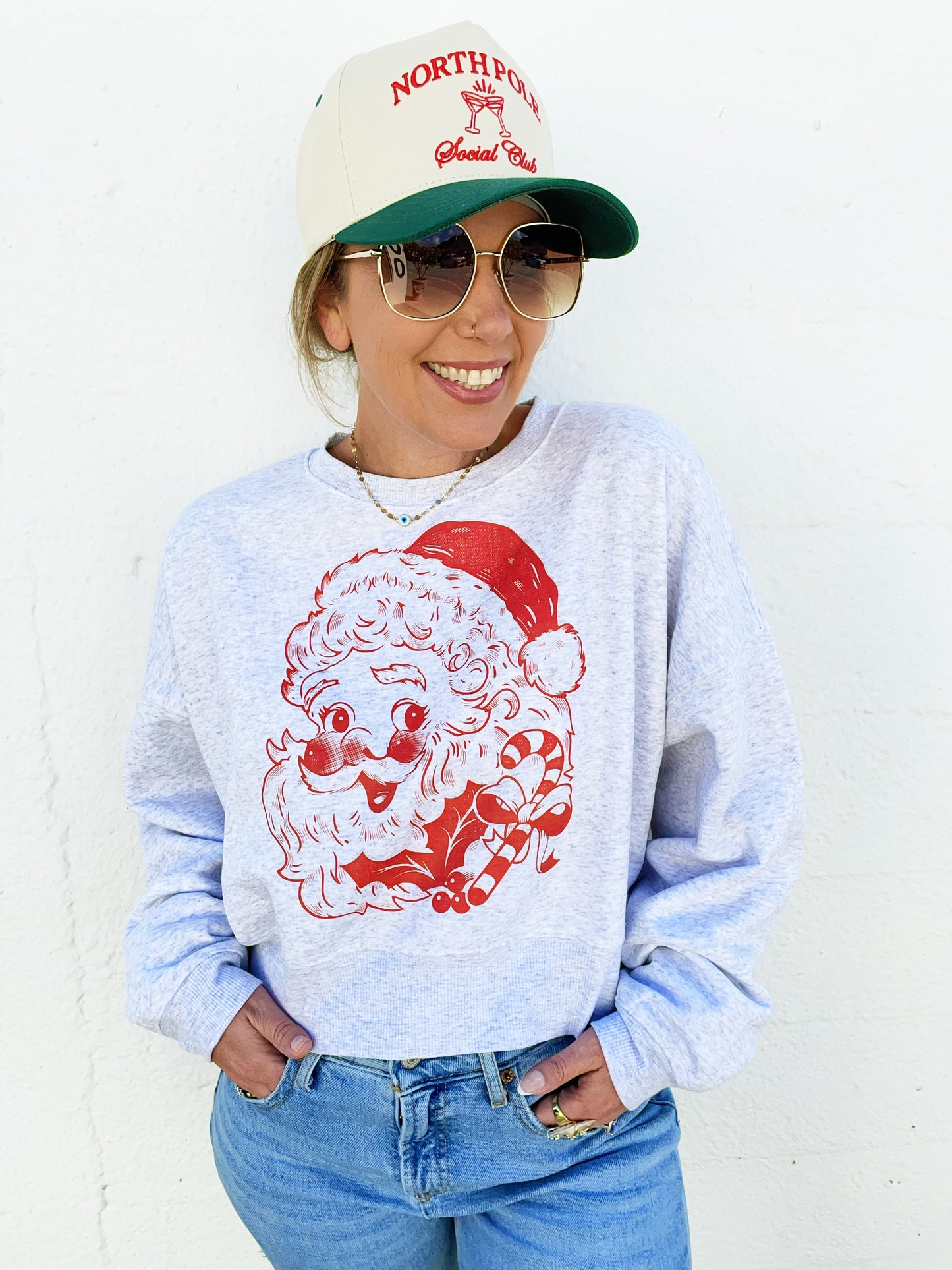 Santa Claus Short Cropped Sweatshirt