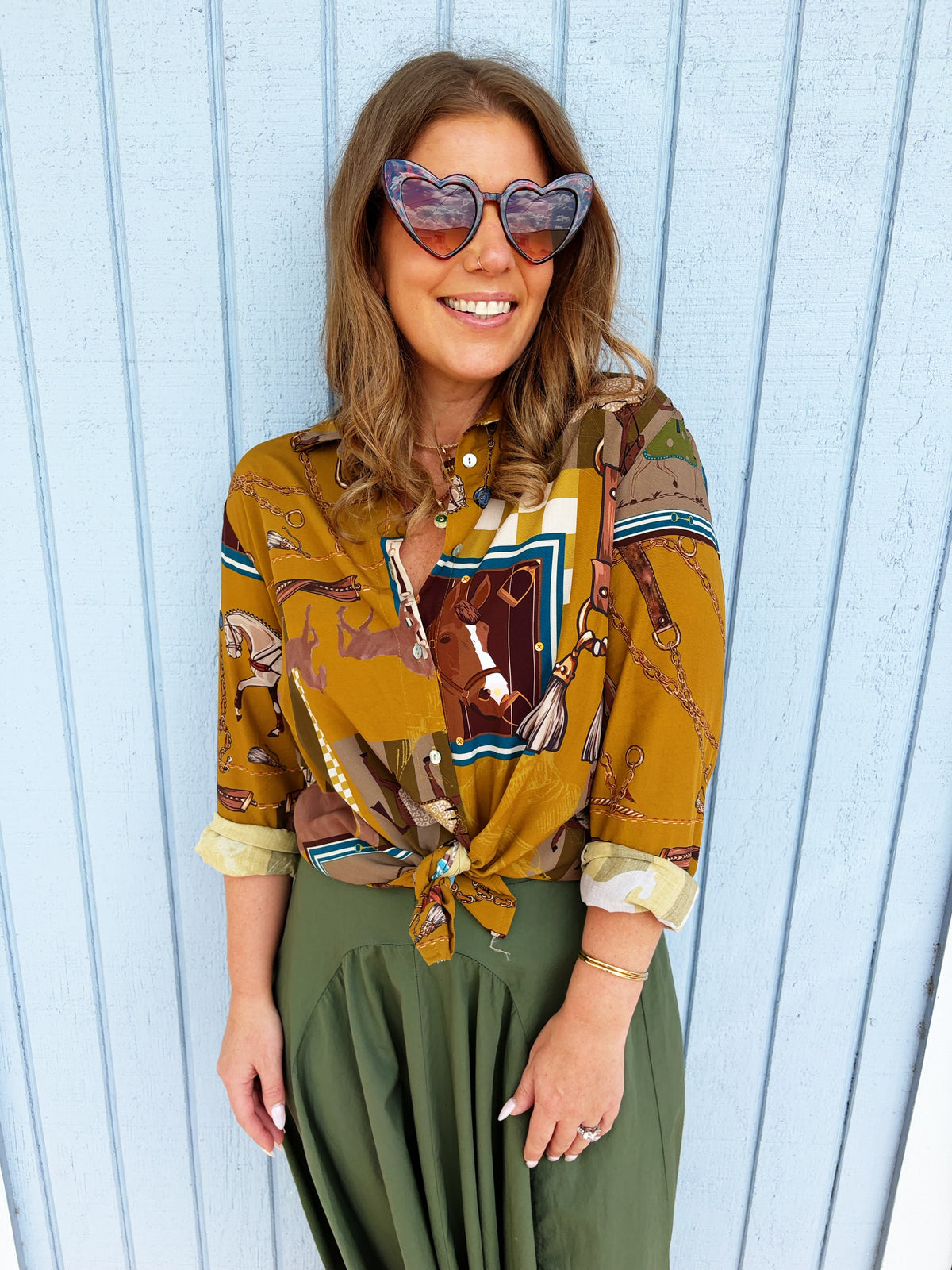 Olivia Top in Mustard