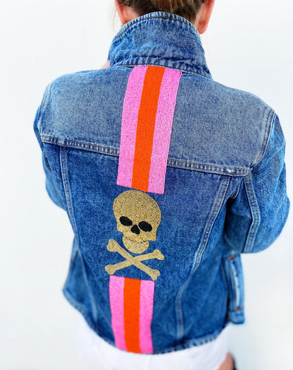 CUSTOM Beaded Denim Jacket