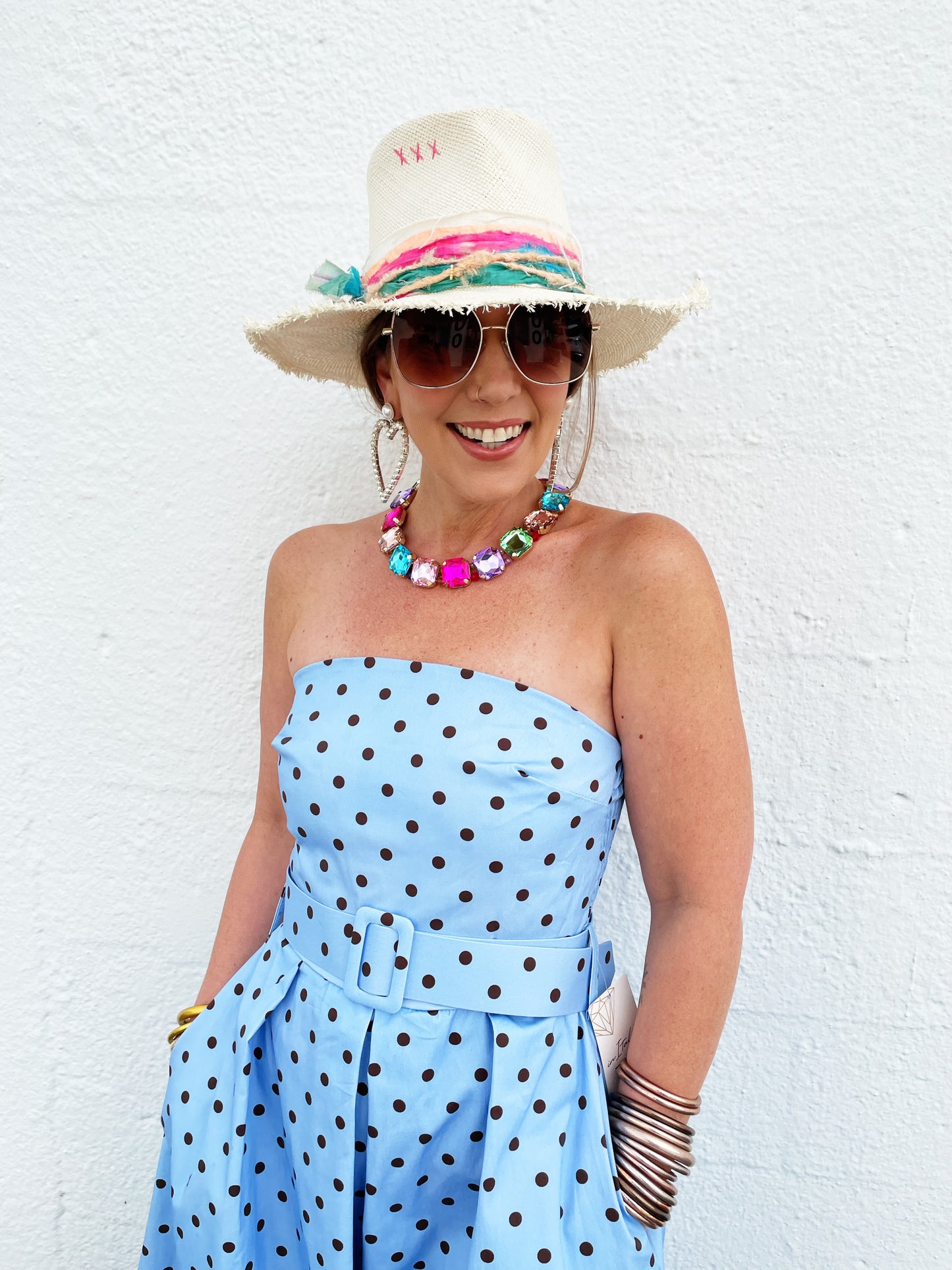Diane Polka Dot Dress - Yellow - FINAL SALE