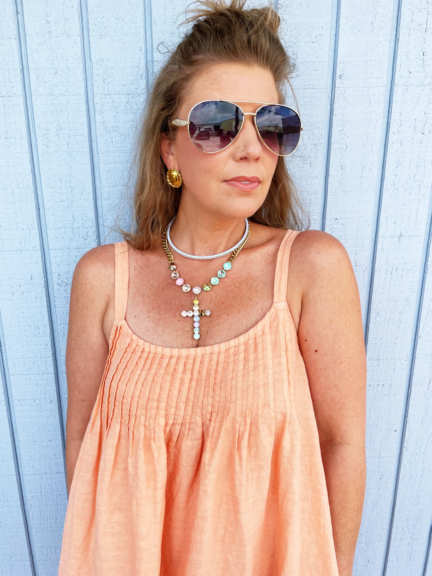Maya Dress in Coral