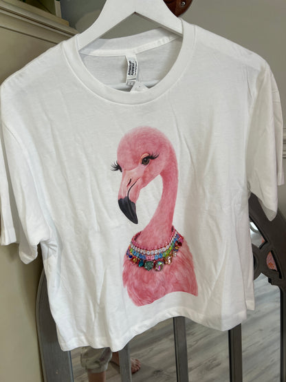 REAL BLING Flamingo Boxy Tee
