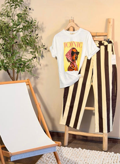 Oversized Tee- Bow WOW
