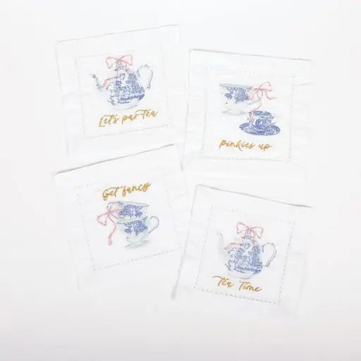 Set of 4 Napkins Teacups