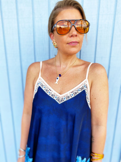 Obrien Dress in Navy