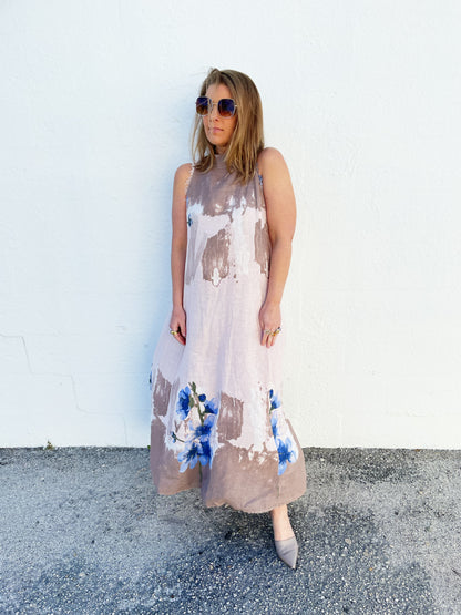 Jenny Dress in Sand Watercolor