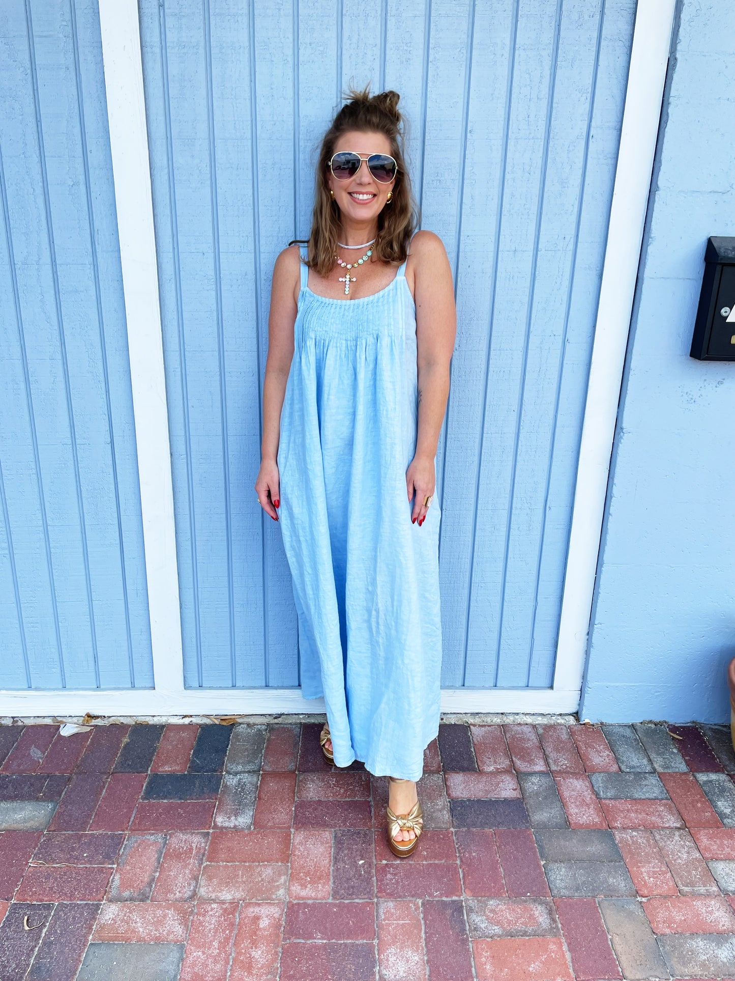 Maya Dress in Baby Blue