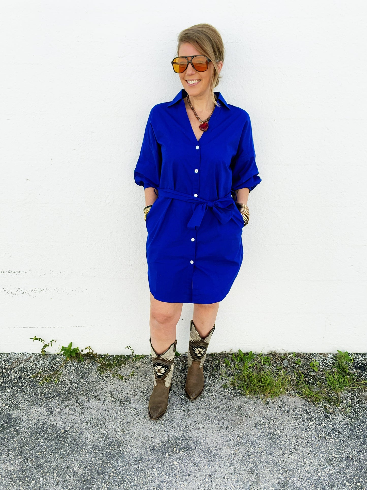 Ansel Dress in Royal Blue