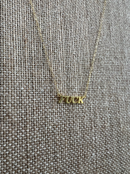 Gold F*** Necklace