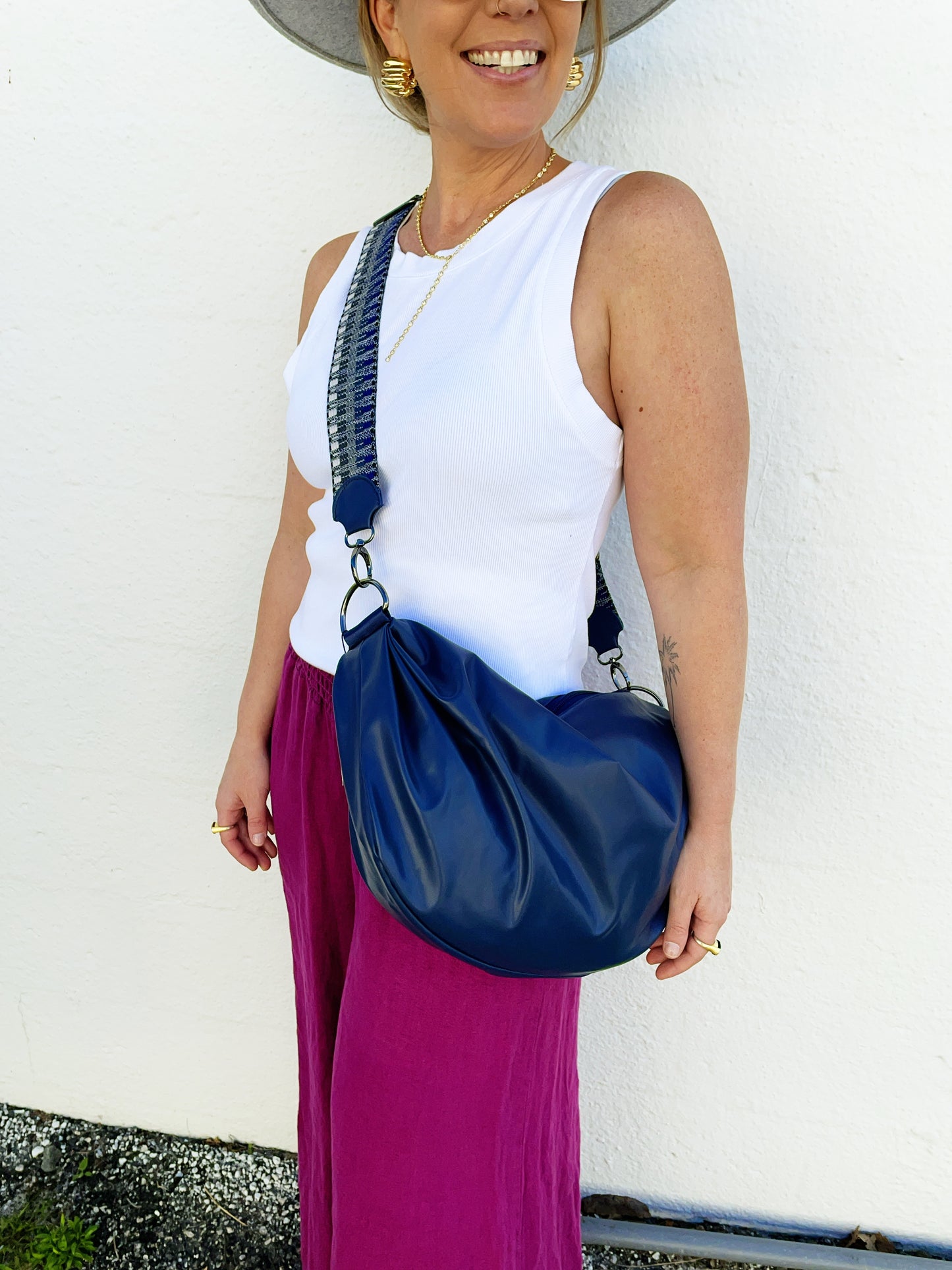 Ollie Bum Bag Navy Sea