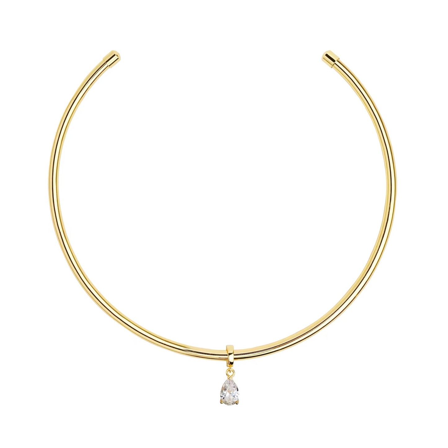 Pear Cut Necklace Cuff