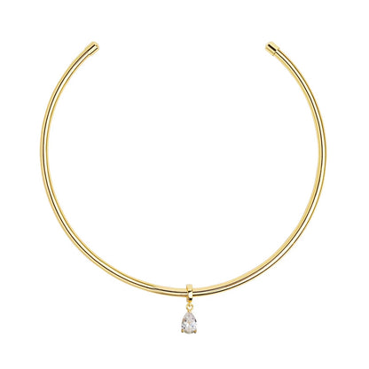 Pear Cut Necklace Cuff