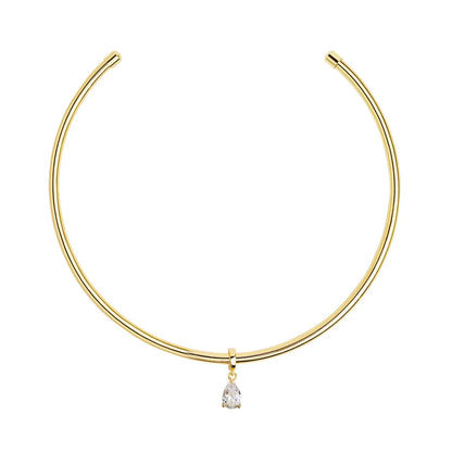 Pear Cut Necklace Cuff