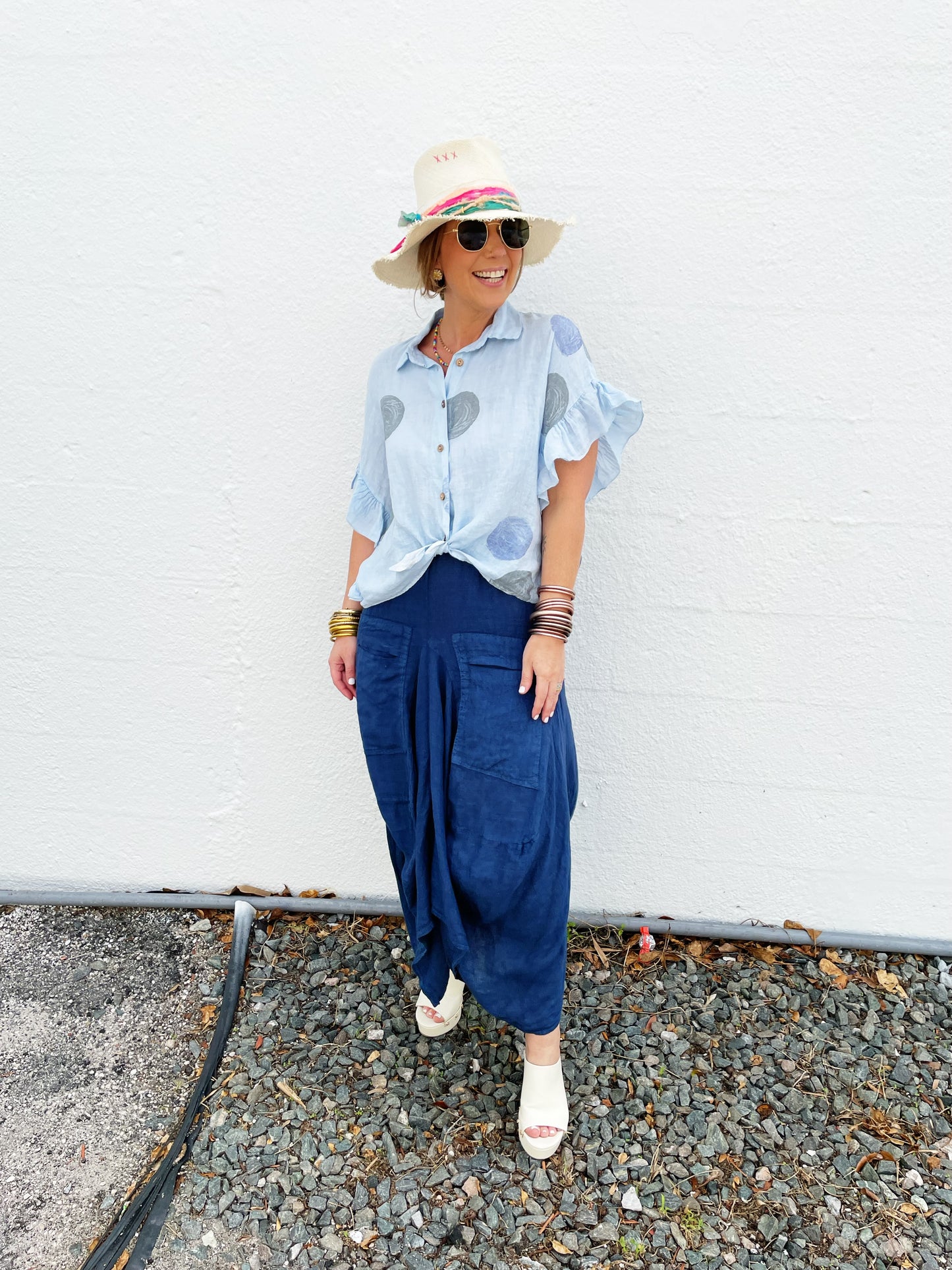 Phoebe Top in Light Blue