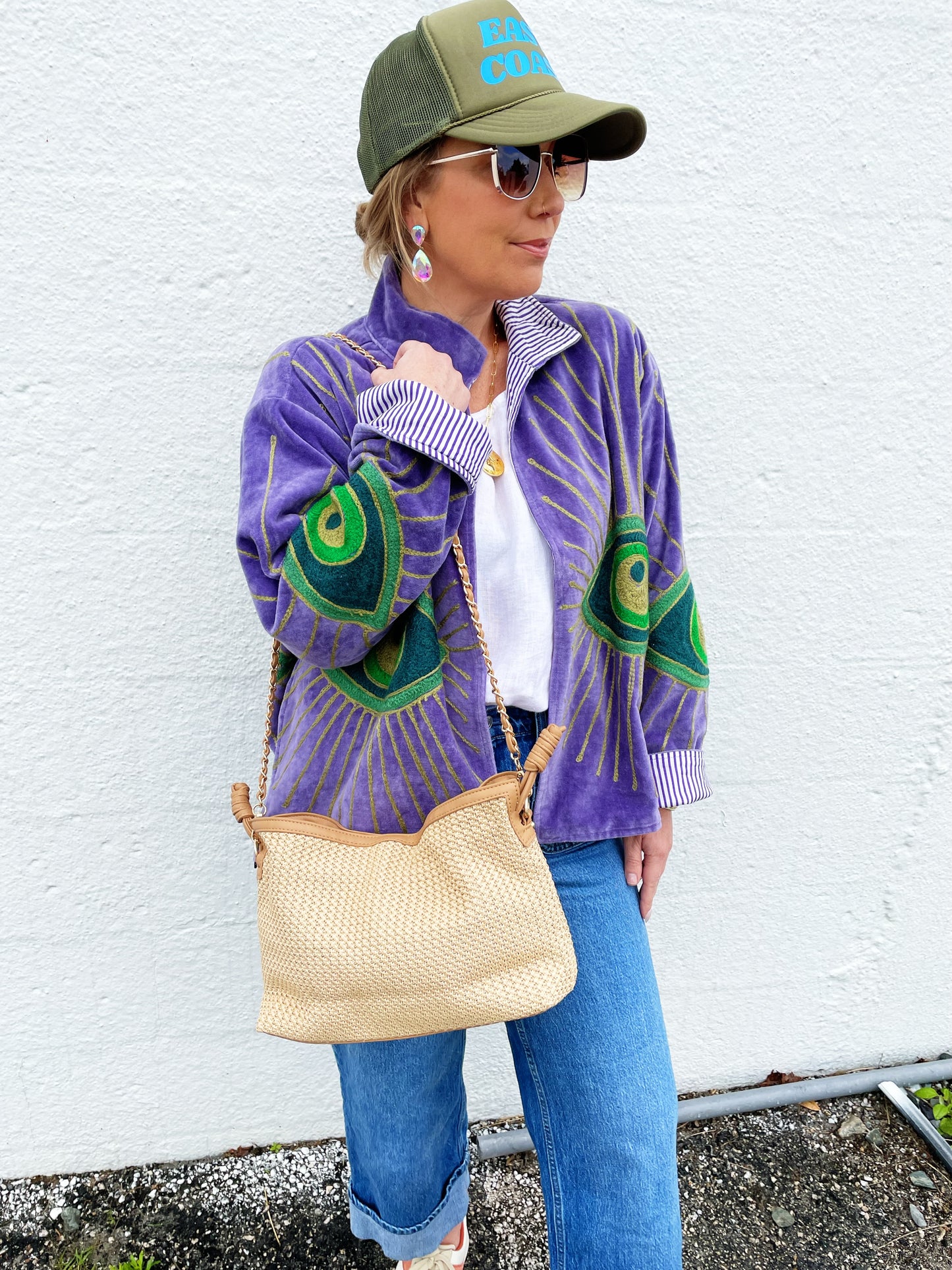 Taylor Capri Crossbody- Toast raffia