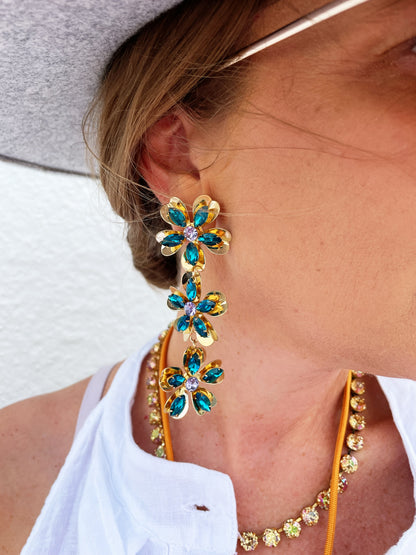 Triple Flower Earring