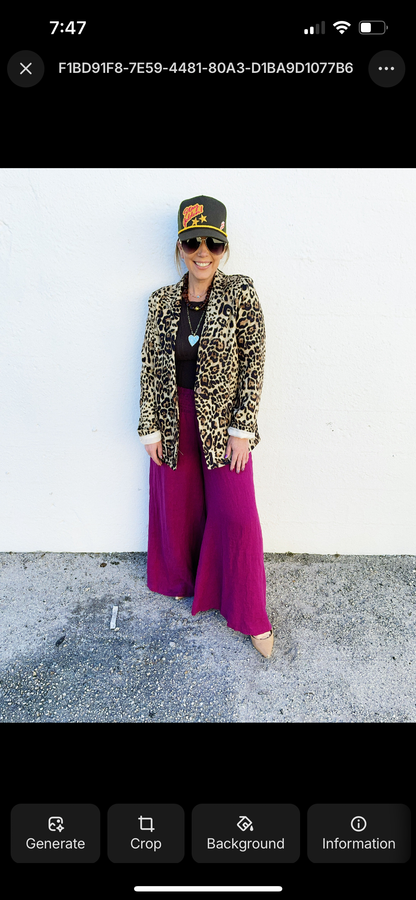 Avery Leopard Blazer